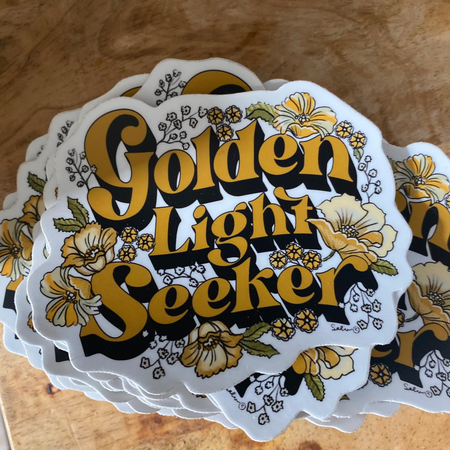 Golden Light Seeker 4'' [Bumper Sticker]