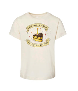Bake Me a Cake - Natural [Children's Tee] 100% Cotton
