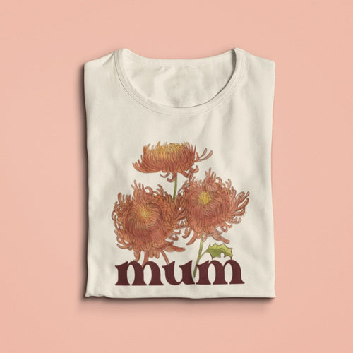 Mum - Natural- [Unisex Short Sleeve Tee]