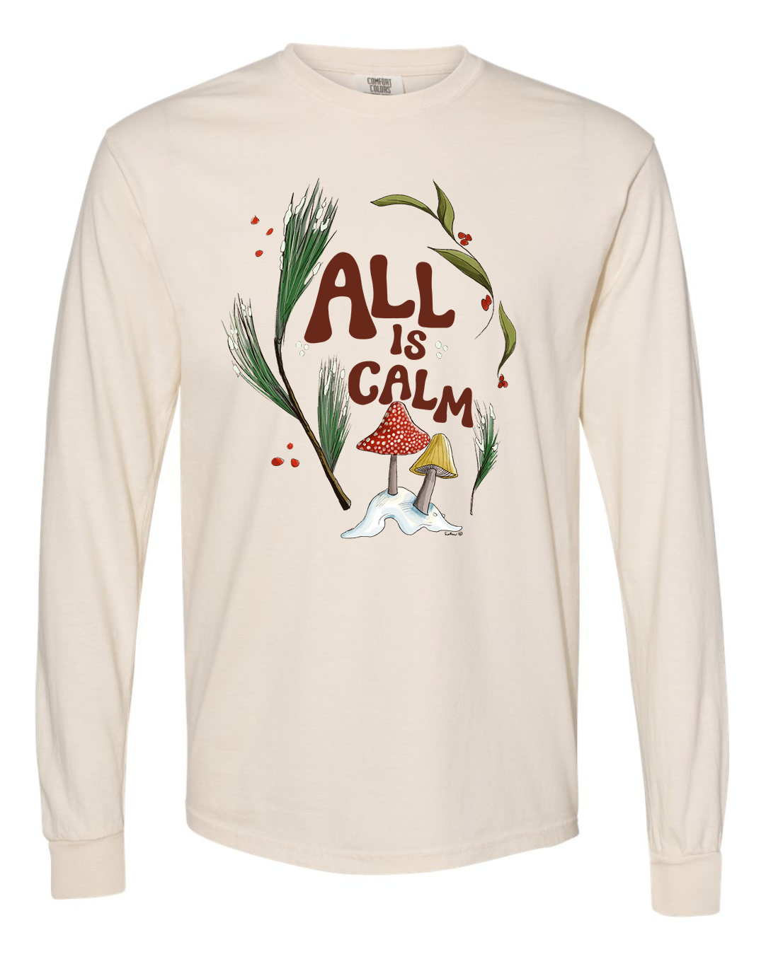 All is Calm - Natural - Long Sleeve [UNISEX ADULT TEE]