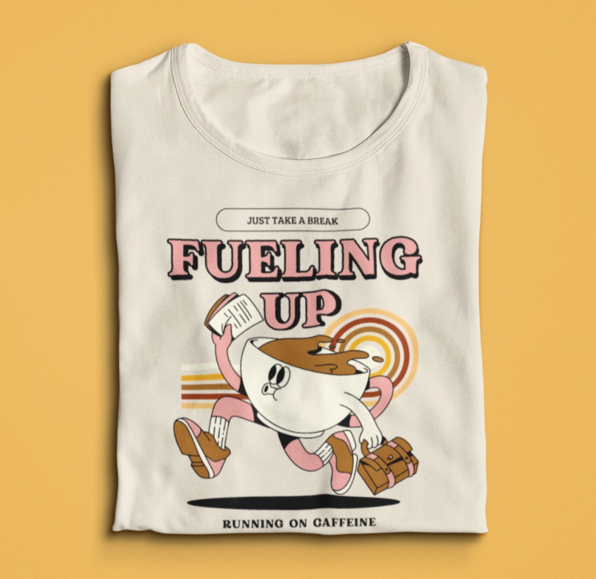 Fueling Up - Coffee Tee - Cream [Unisex Short Sleeve Tee]