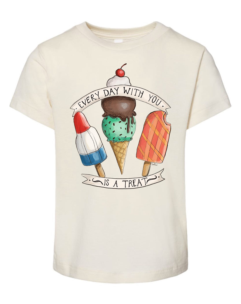 Every Day with You is a Treat - Natural [Children's Tee]