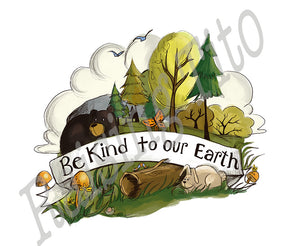 Be Kind to Our Earth 8.5 x 11" [Art Print] on Matte Paper
