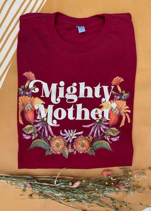 Mighty Mother - Crimson - UNISEX SHORT SLEEVE TEE [READY TO SHIP]