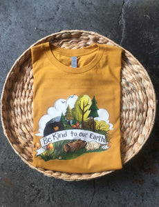 Be Kind to Our Earth [PRE-ORDER] Mustard - Unisex Tee