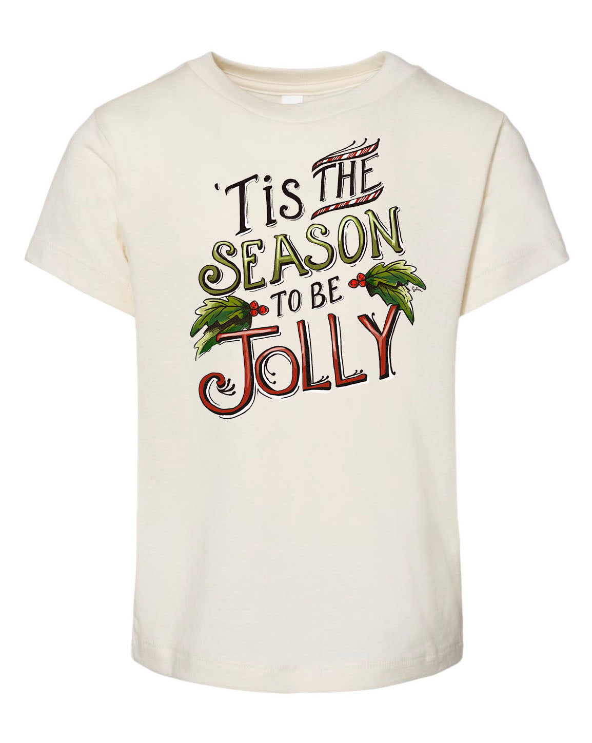 Tis' the Season to be Jolly - Natural - Children's Tee