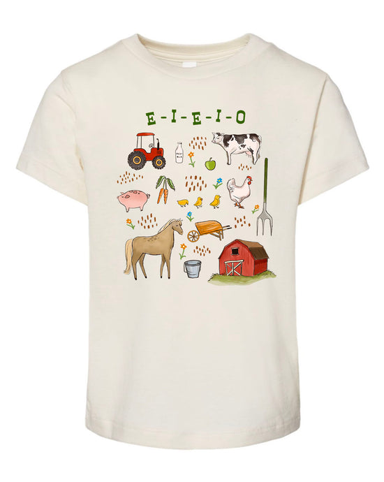 E I E I O - Natural [Children's Tee]