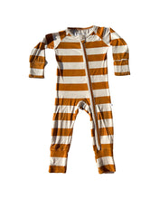 Gold Stripe - Infant Zippered Romper - The Luna Collection [READY TO SHIP]