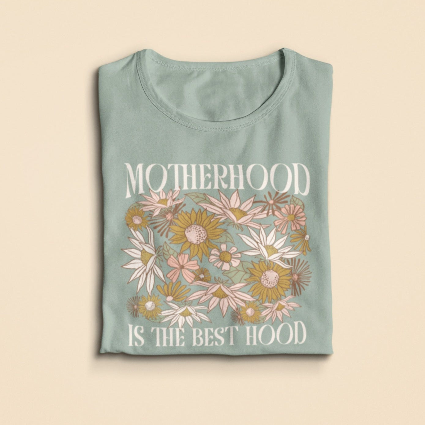 Motherhood is the Best Hood - Sage - Unisex Short Sleeve Tee [READY TO SHIP]